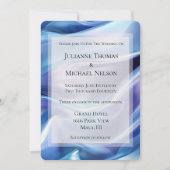  Dromerige Blauwe Paarse Romantische Huwelijk Kaart (Voorkant)