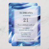  Dromerige Blauwe Paarse Verjaardag Kaart (Voorkant / Achterkant)