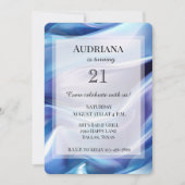  Dromerige Blauwe Paarse Verjaardag Kaart (Voorkant)