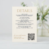 Dromerige Blauwe Palmbomen Bruiloft Informatiekaartje (Staand voorkant)