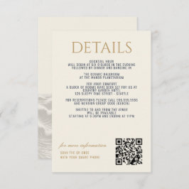 Dromerige Blauwe Palmbomen Bruiloft Informatiekaartje