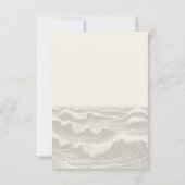 Dromerige Blauwe Palmbomen Bruiloft RSVP Kaartje (Achterkant)