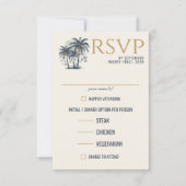 Dromerige blauwe palmbomen Voedselkeuzes RSVP Kaartje (Voorkant)