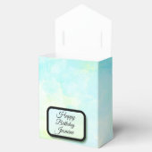 Dromerige Blauwe Pastel Elegant Gepersonaliseerd Bedankdoosjes (Geopend)