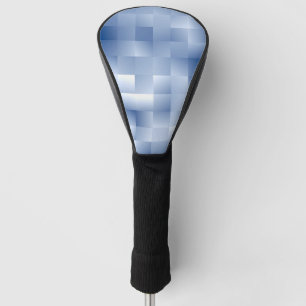 Dromerige blauwe tinten in een vierkant patroon golfheadcover