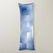 Dromerige blauwe tinten in een vierkant patroon lichaamskussen (Achterkant (Verticaal))