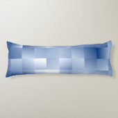 Dromerige blauwe tinten in een vierkant patroon lichaamskussen (Voorkant)