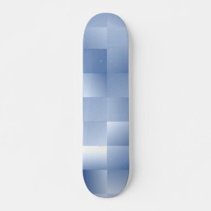 Dromerige blauwe tinten in een vierkant patroon persoonlijk skateboard