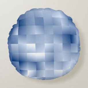 Dromerige blauwe tinten in een vierkant patroon rond kussen