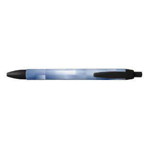 Dromerige blauwe tinten in een vierkant patroon zwarte inkt pen