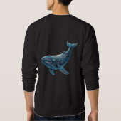 Dromerige Blauwe Walvis T-Shirt (Achterkant)