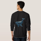 Dromerige Blauwe Walvis T-Shirt (Achterkant volledig)