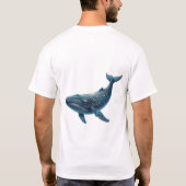 Dromerige Blauwe Walvis T-Shirt (Achterkant)