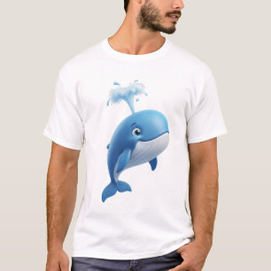 Dromerige Blauwe Walvis T-Shirt