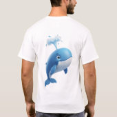 Dromerige Blauwe Walvis T-Shirt (Achterkant)