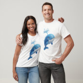 Dromerige Blauwe Walvis T-Shirt (Unisex)