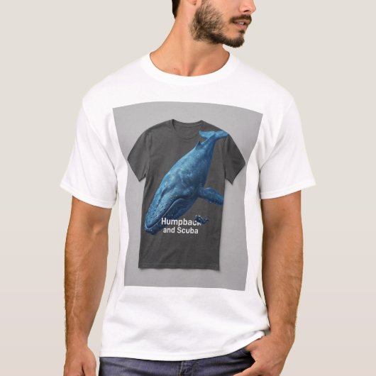 Dromerige Blauwe Walvis T-Shirt (Voorkant)