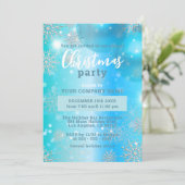 Dromerige Blauwe Winter Wonderland Corporate Kerst Kaart (Staand voorkant)