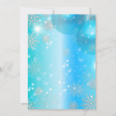 Dromerige Blauwe Winter Wonderland Corporate Kerst Kaart (Achterkant)