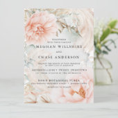 Dromerige Bleke koraalbloem en groen Kaart (Staand voorkant)