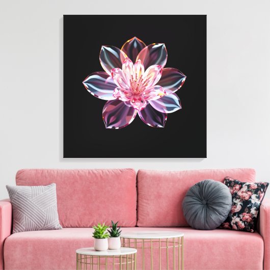 dromerige bloem canvas afdruk (Insitu (Woonkamer))
