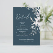 Dromerige bloem | Details Envelopkaart Informatiekaartje (Staand voorkant)