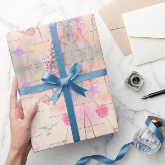 Dromerige bloem Jezus houdt van je Cadeaupapier (Geschenken)