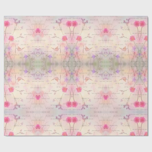 Dromerige bloem Jezus houdt van je Cadeaupapier (Vlak)