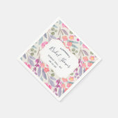 Dromerige Bloem Waterverf | Bruidsfeest Servet (Hoek)