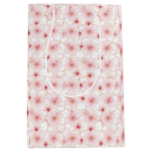 Dromerige bloemblaadjes medium cadeauzakje (Voorkant)