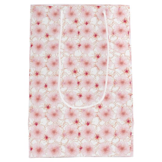 Dromerige bloemblaadjes medium cadeauzakje (Achterkant)