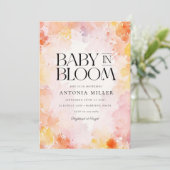 Dromerige Bloemen Baby in Bloom Baby shower Kaart (Staand voorkant)