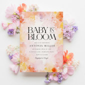Dromerige Bloemen Baby in Bloom Baby shower Kaart