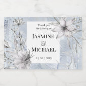 Dromerige Bloemen | Bruiloft Mousserende Wijn Labe Sparkling Wijnetiket (Enkel label)