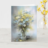 Dromerige bloemen in vaas Dank u Kaart (Gele Bloem)