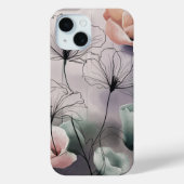 Dromerige bloemen: inkt en Waterverf elegantie Case-Mate iPhone Case (Achterkant)