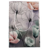 Dromerige bloemen: inkt en Waterverf elegantie Medium Cadeauzakje (Voorkant)