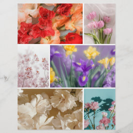 Dromerige bloemen scrapbook uitsnijdbaar papier