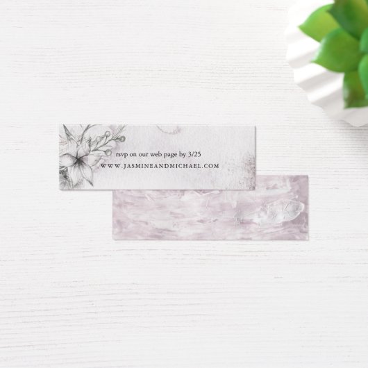 Dromerige bloemen | Trouwwebsitekaart Mini Visitekaartjes (Bureau)