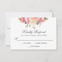 Dromerige Bloemen Waterverf Boeket RSVP