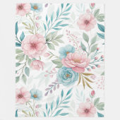 Dromerige bloemenaquarel  fleece deken (Voorkant)