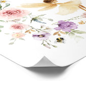 Dromerige Bloemenfee Eerste 1e verjaardag Welkom Poster (Hoek)