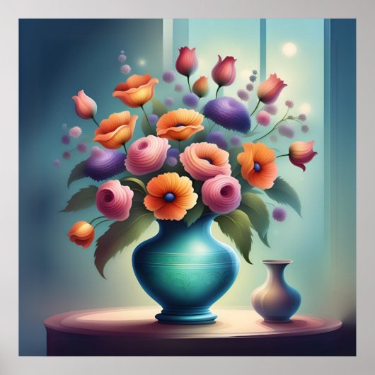 Dromerige bloemenkoppeling poster (Voorkant)