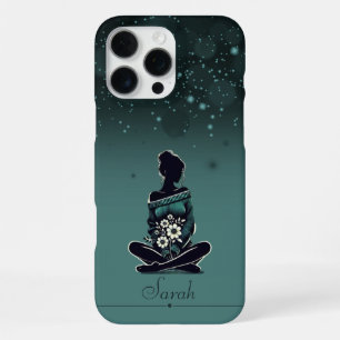 Dromerige bloemensilhouet iPhone 16 pro max hoesje