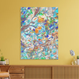 Dromerige bloemige abstractie - Boho Natuur Canvas Afdruk