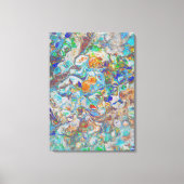 Dromerige bloemige abstractie -  Boho Natuur Canvas Afdruk (Voorkant)