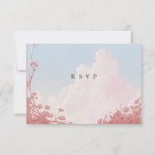 Dromerige bloemige sprookjesboek RSVP kaart (Achterkant)