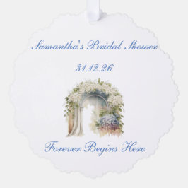Dromerige bloemige trouwcadeautags ornament kaart