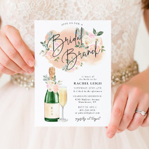 Dromerige Bloemige V2 Bruids Brunch Uitnodiging