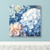 Dromerige Bloemtextuur – Zachte Bloemstijl Canvas Afdruk (Insitu (Houten vloer))